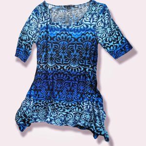 Ombre Blue Tunic Top